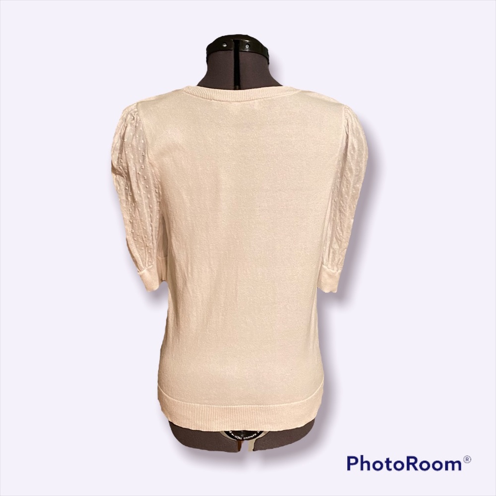Loft Petite Puff Sleeve Sweater Tee - Picture 3 of 4